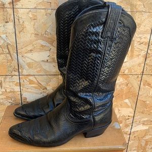 Vintage leather cowboy boots